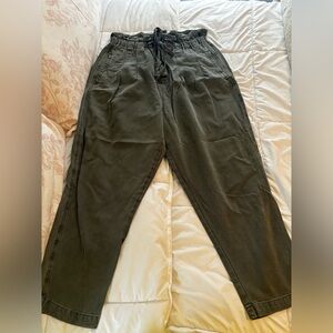 Free people paper bag waist pleated pants